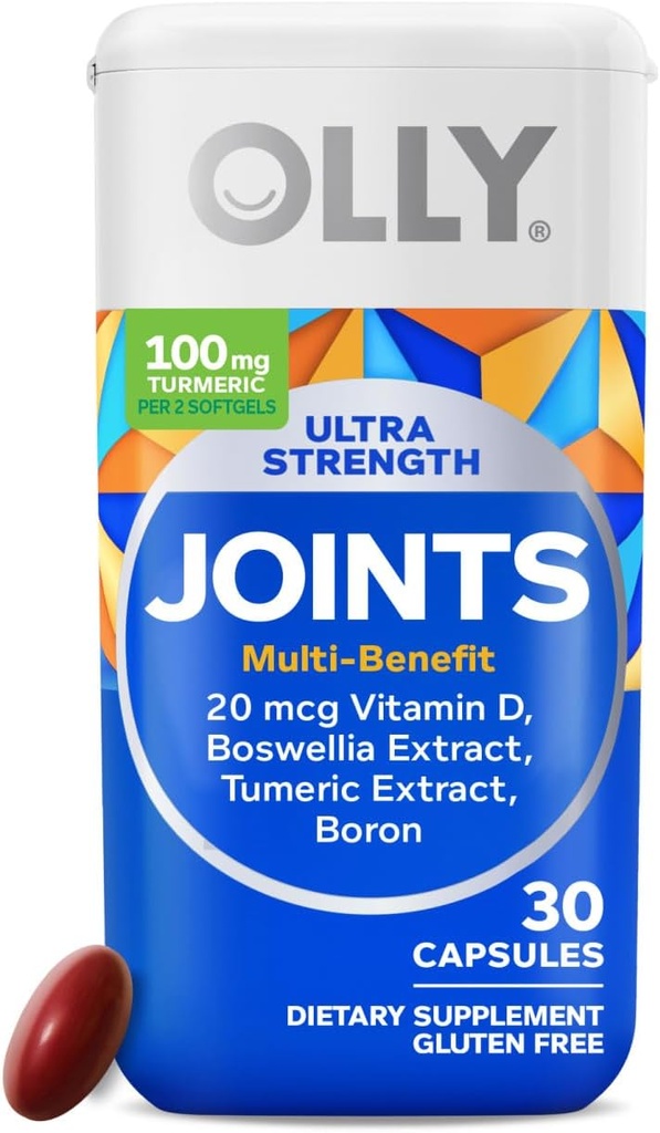 OLLY Ultra Joint Softels, Boswellic Extract, Gurkemeje, D-vitamin, bor, 30 dages forsyning - 30ct