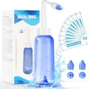 Neti Pot Sinus Rinse Flaske - Gentle Nasal Vaske Flaske Næse Cleaner for effektivt tryk Irrigatio 300 ML med 20 Nasal Vaske saltpakninger