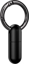 Micro Keychain Pill Holder Titanium vandtæt Mini Pill Container til akut medicin Rejse pung (sort)