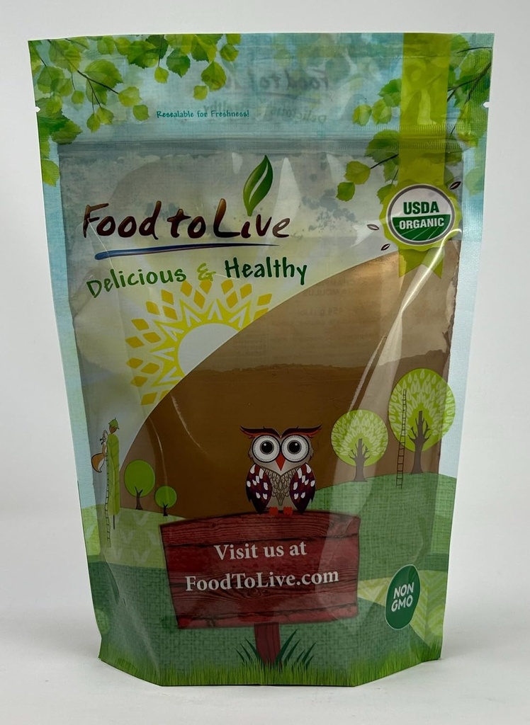 Food to Live Organic Chaga Mushroom Powder, 1 Pound - All Natural Vegan Superfood for Immunity og holistisk Wellness. Rig på antioxidanter og næringsstoffer. Ikke-GMO. 100% Ren. Kosher Formand