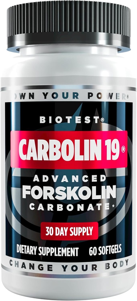 Biotest Carbolin 19 – Longer-Lasting Forskolin for Fat Loss & Metabolic Performance,* 30 Servings – 60 Softgels