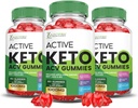 (3 Pack) Active Keto ACV Gummies Advanced Formel 1000MG ActiveKeto Keto Gummies Apple Cider Vinciate Formuleret med Pomegranate Beet Juice Powder B12 Vegan Non GMO 180 Gummys