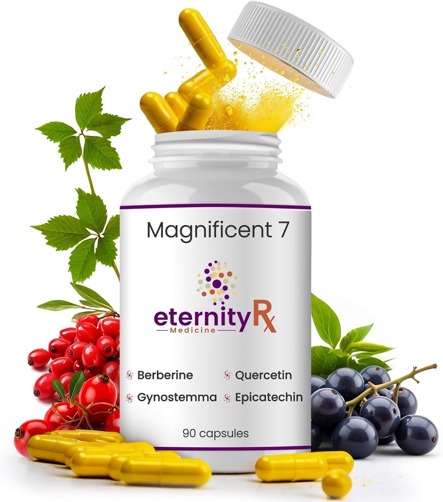 Resveratrol + Dihydroberberine + Quercetin Complex - Anti- Aging Cellular Supplement med C-vitamin & zink - Longevity & Mitokondriel Support - 90 kapsler - Doctor Formulated