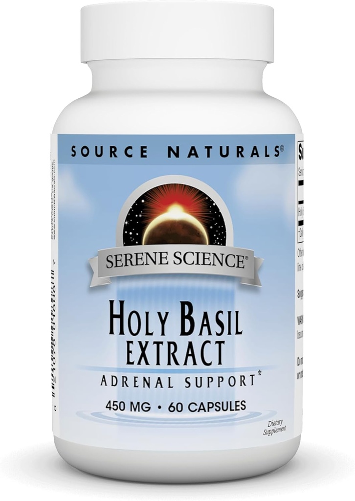 Source Naturals Serene Science Holy Basil Extract, Adrenal Support * 450 mg - 60 kapsler