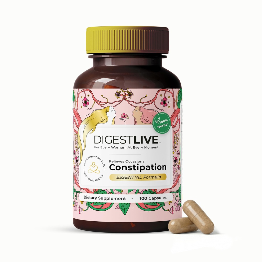 Laxative, Forstoppelse Relief for kvinder - Afføring blødgøringsmiddel - 100% Natural - 100 Kapsler - Kvinde Colon Cleanse, Detox - Gas og Bloating Relief - Vegan, Gluten og GMO fri