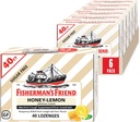 Fisherman 's Friend Hough Drops, Hough suppressant og Sore Throat Lozenges, Sugar Free Honey- Lemon, 5,52 mg menthol, 240 Drops (6 pakker med 40)