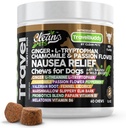 Travel Chews Kvalme Relief for Dogs against 124; Ginger L- Tryptophan Kamille Passion Flower L- Theanine Pebermynte Valerian Root Fennel Licorice Root Marshmallow Root Slippery Elm Melatonin Chew