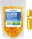 XPRS Nutra Størrelse 1 Tomme kapsler - 500 Grev Tomme Gelatine kapsler - Piller gør det selv Capsule Fyldning - Pure Bovin Pille Gel Caps til Do- It- Yourself Kosttilskud (Guld)
