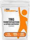Bulkadditions.com TMG Powder - Trimethylglycin as Betaine Vandfri, TMG Supplement - Unflavored & Gluten Free, 1,5 g per Serving, 500g (1.1 lbs) (Pack of 1)