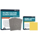 Sølv Calcium Alginate Klædning (4 "x4" 10pcs) + Manuka Honning Gauze Klædning (2 "x 2" 10pcs)