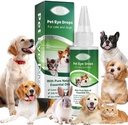 AIQIUSHA Hund Eye Drops 60ML for alle dyr øje vask, Hjælper Relieve Pink Eye & Allergy Symptomer, Øger kløende & irritation, med Pure Natural Essential Olies 100% Natural, Safe, Gentle og Non- Toxic