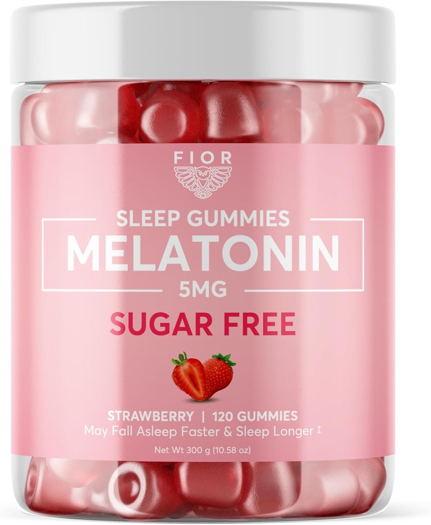 FIOR Melatonin Gummies (sukkerfri jordbær, 120)