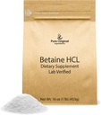 PURE ORIGINAL INGREDIENTS Betaine HCL 1 lb, No Additives or Fillers, Lab-Verified Supplement