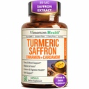Saffron Kosttilskud - 89mg Saffron Extract og 1000mg Tumerisk Blend - Gurkemeje Tillæg med Ceylon Cinnamon og Cardamom for Mood, Hukommelse & Øje Sundhed - Fælles Kosttilskud til kvinder og mænd - 60 Greve