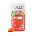 OLLY Ultra Strength hår bløddele, understøtter hårsundhed, biotin, Keratin, D-vitamin, B12, hår supplement, 30 dages forsyning - 30 Greve (Packaging May Vary)