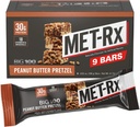 MET- Rx Big 100 Colossal Protein Bars, Great as Sund Meal Erstatning, Snack, og Hjælp Support Energy, Peanut Butter Pretzel, Med vitamin A, C-vitamin og zink, 100 g, (Pack of 9)