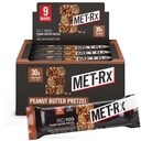 MET- Rx Big 100 Colossal Protein Bars, Great as Sund Meal Erstatning, Snack, og Hjælp Support Energy, Peanut Butter Pretzel, Med vitamin A, C-vitamin og zink, 100 g, (Pack of 9)