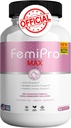 FemiPro MAX kvinders urinstøtte supplement, 60 kapsler, Ekstra styrke Bstige Kontrol med tranebær, Hibiscus, Mælkebøtte, Vegan, Gluten Free (1)