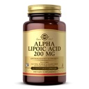 Solgar Alpha Lipoic Acid 200 mg, 50 Vegetabilske kapsler - Antioxidant Support - Hjælper til Genbrug Glutathion, C-vitamin & E, CoQ- 10 - Non- GMO, Vegan, Gluten Free, Dairy Free, Kosher - 50 Servere