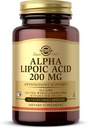 Solgar Alpha Lipoic Acid 200 mg, 50 Vegetabilske kapsler - Antioxidant Support - Hjælper til Genbrug Glutathion, C-vitamin & E, CoQ- 10 - Non- GMO, Vegan, Gluten Free, Dairy Free, Kosher - 50 Servere