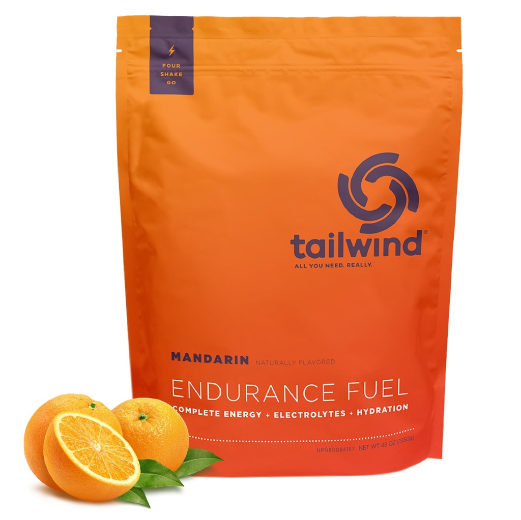 Tailwind Nutrition Endurance Brændstof, Kulhydrat & Elektrolyte Sports Drink Mix Powder, Gluten- Free, Vegan, Mandarin, 50 Servere