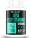 1200MG Beta Ecdysterone Supplement, 98% Maksimum Renhed Ecdysterone Kosttilskud til lean muskelmasse, atletisk ydeevne & styrke, 60 kapsler