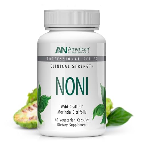Amerikansk Nutrikacin - Noni - 60 kapsler - Kraftfuld adaptogen til balanceret energi - 100% hele frugtpulver