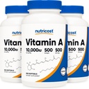 Nutricost vitamin A 10.000 IE, 500 Softgel (3 flasker)