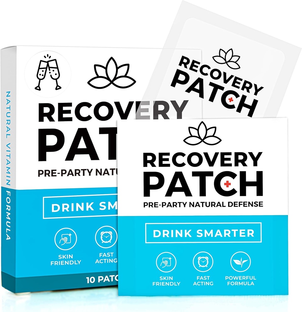 Recovery Patches 10 Pack - Wake Up Genopfrished & Energized med vores 100% naturlige ingredienser Patch - Individuelt indpakket, Skin- Friendly & Vandtæt - Forbedret morgen formel