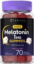Carlyle Kids Melatonin Gummies Б124; 1 mg 70 Greve Б124; Fruit Flavor Gummy Б124; Vegan, Non- GMO, Gluten Free