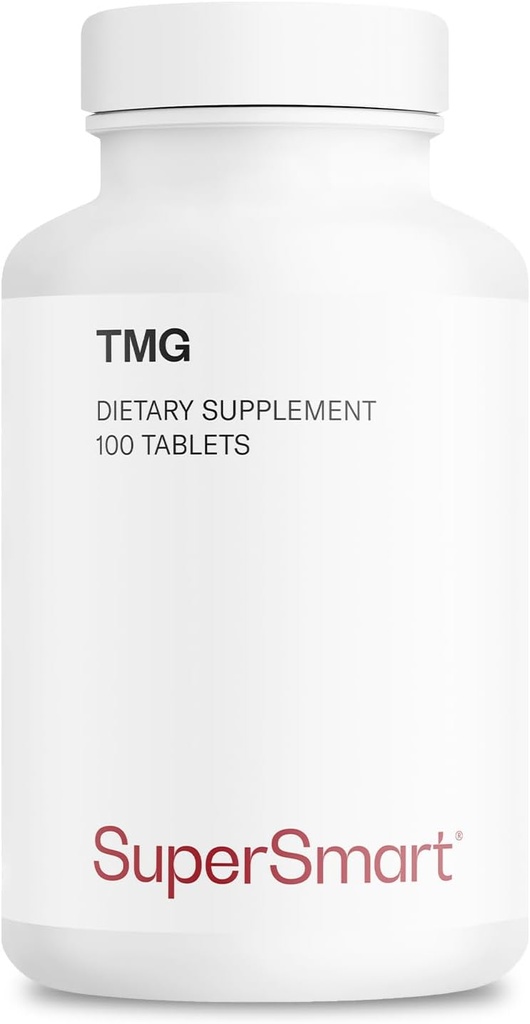 Supersmart TMG 2250mg per Day (High Strength) - TMG Trimethylglycine - Betaine Anhydrous Supplement | Non-GMO & Gluten Free - 100 Tablets
