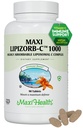 Maxi Health Liposomal Vitamin C 1000mg tabletter med fordøjelsesblend, stærkt Absorbable højdosis Vitamin C, ikke GMO Kosher Vegetar Doctor- Formuleret immunforsvar supplement (90 Tæl)