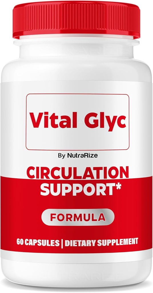 Vital Glyc kapsler - Officiel blodstøtte Formel, Vital Glyc blodkar Cleaner, Vital Glyc Glyco Optimizer piller, Understøtter total sundhed & Wellness, Vital Glyc pulver (60 Kapsler)