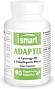 Supersmart Adaptix (Advanced Formel) - 8-in-1 Plant Extracts - Adaptogen Urter med Ashwagandha, Astragalus, Ginseng, Reishi Medic124; Non- GMO & Gluten Free - 90 Vegetariske Kapsler