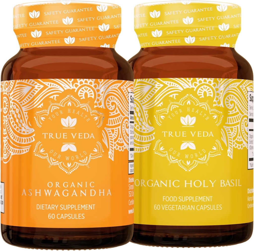 Sand Veda Mood Bundle USDA Organic Mezzogiorno 124; Multi- Award- Winning Mezzogiorno 124; Organic Ashwagandha KSM- 66 ® Mezzogiorno Holy Basil med vitamin B6