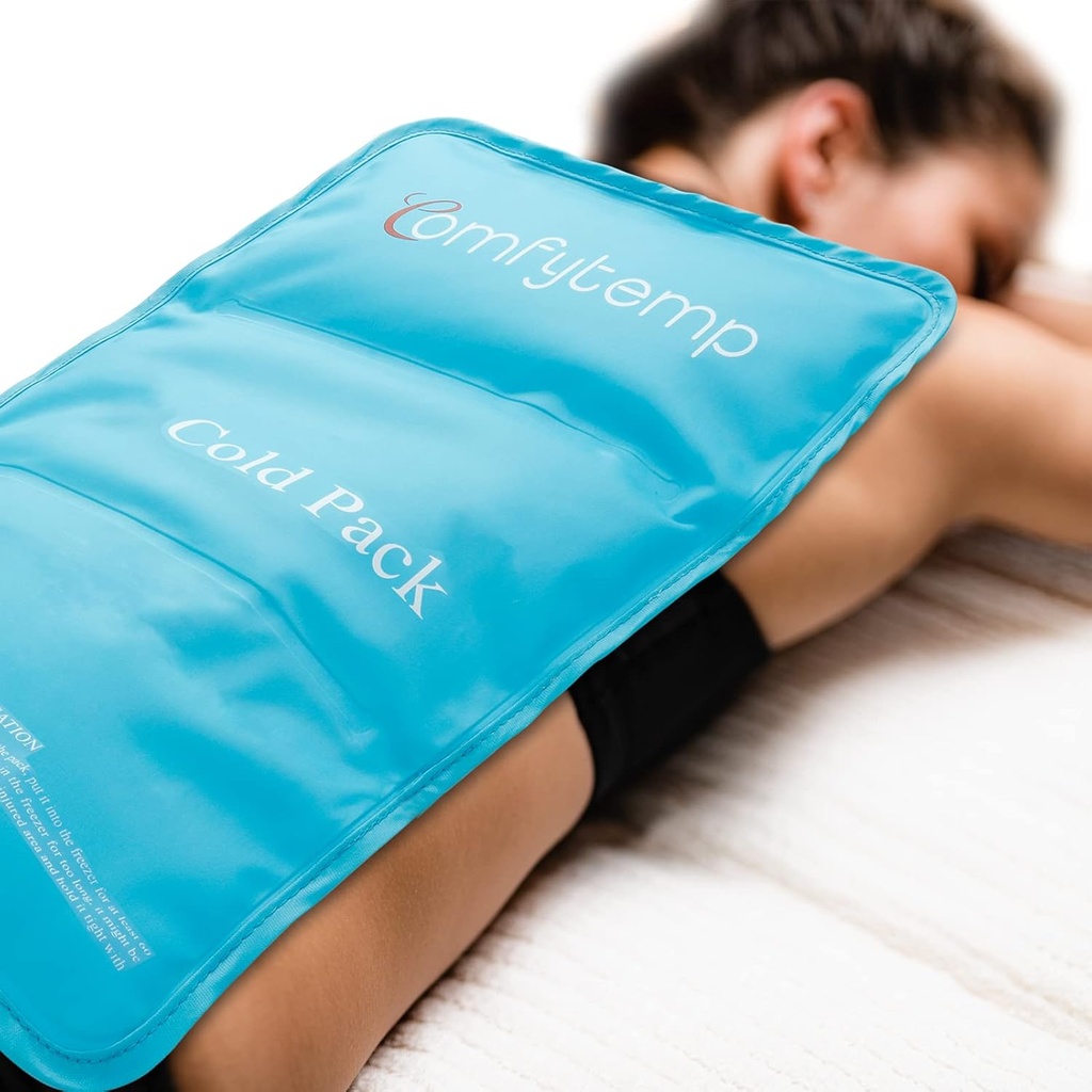 Comfytemp Stor ispose til rygsmerter Relief, 13.5 "x 21.5" Genbrugelig Gel Hot and Cold Compress Terapi til fulde legemsskader, Hævelse, blå mærker, Sprains, Kirurgi, Tilbage, Hip, Legs, FSA HSA Godkendt