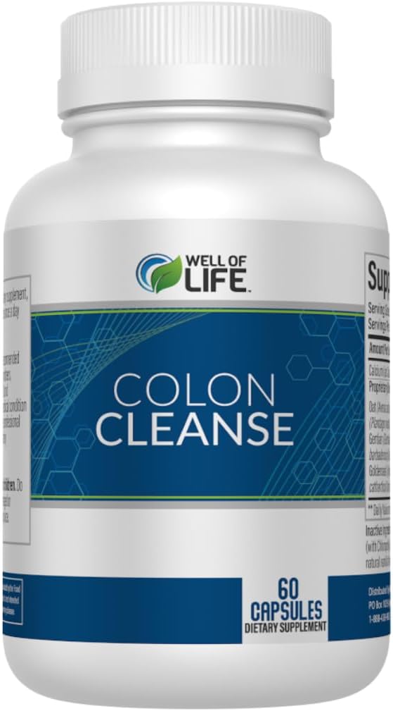 Godt for livet: Colon Cleanse: Aloe Vera, Cascara Sagrada, Rabarber Root, Bentonit. Hjælper i fordøjelse, Hjælper Relieves Forstoppelse. 700mg; 124; 60 vegetariske kapsler. Vegansk, ikke-GMO. USA- Made.