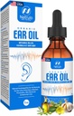 Organic Ear Oil for Ear Infektion - Natural Eardrops for Earache Prevention, Swimmers Ear & Wax Removal - Børn, Voksne, Baby, & Hunde Earache Remedy - med Mullein, Hvidløg, Calendula Made i USA