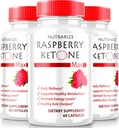 (3 Pack) RaspberryKetone kapsler, Official Raspberry Ketone For vægttab, All- Natural Keto Formel til at låse din krop og fitness mål, RaspberryKetone 1200MG tillæg, Anmeldelser (180 Kapsler)
