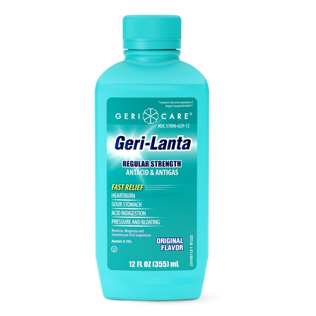 Geri- lanta flydende antacida & antigas Af GeriCare Note 124; Regelmæssig styrke syre Reducer For Heartburn, Sour Mave, Syre fordøjelsesbesvær, Tryk & Bloating; Oral gas fordøjelsesbesvær Relief