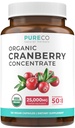 Organic Cranberry Extract Kapsler - Super 50X potens Cranberry piller til kvinder til at støtte Urinary Tract Brege og Nyre - Vegan non-GMO USDA Organic & North American Sourced (4 måneder Supply)