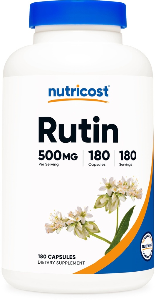 Nutricost Rutin 500 mg, 180 kapsler - Gluten Free, Non- GMO, og Vegetarisk Friendly