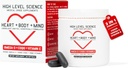 High Level Science CoQ10, Omega-3, E-vitamin - Kardiolog Formuleret til hjerte + Body + Mind Health med DHA / EPA, Antioxidant til energi, Superior Bioavailable Fish Oil - Gluten Free, 60 Softgel