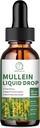 Mullein Drops til Lungs, Mullein Leaf Extract 1000MG for Respiratory, immun & fordøjelsesstøtte, med Quercetin, Marshmallow, Elderberry, Black Cumin Seed, Bromelain, Non- GMO, Vegan, 2 Fl Oz