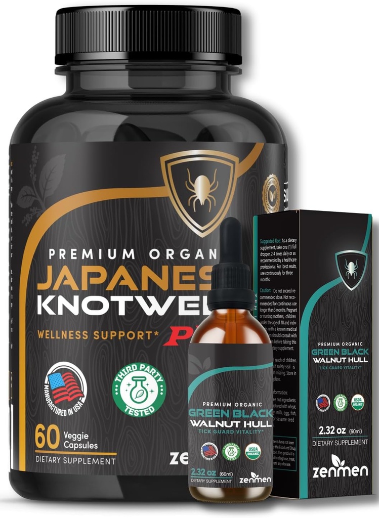 Immunstøtte Bundle: Japansk Knotweed Capsule og grøn sort valnød tinktur