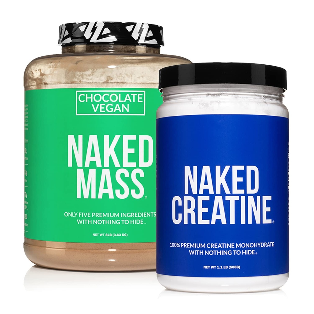 NAKED Soy- Free Protein Bundle: 8LB Chokolade Vegansk Mass Creatin
