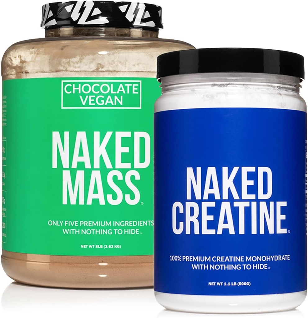 NAKED Soy- Free Protein Bundle: 8LB Chokolade Vegansk Mass Creatin
