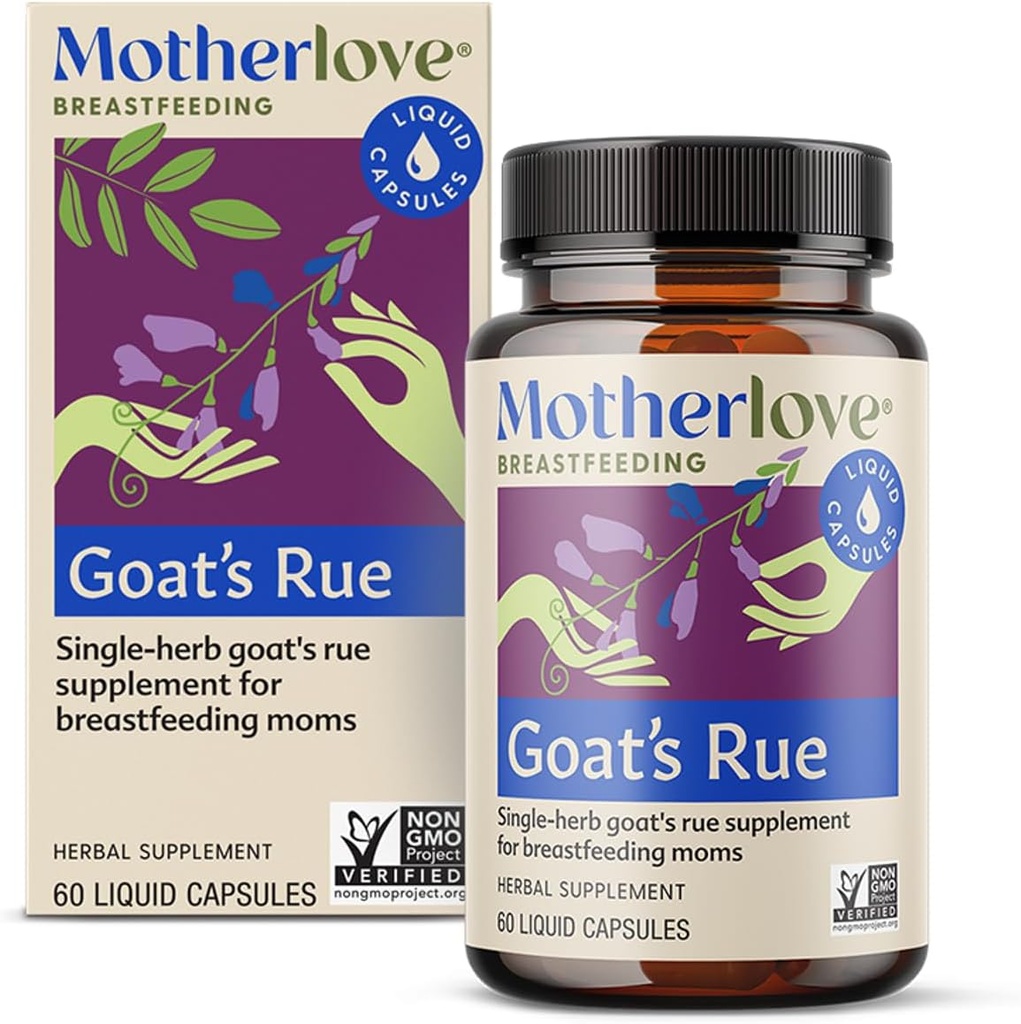 Motherlove Goat’s Rue (60 Liquid caps) Lactation Supplement for Breast Tissue Development & Supporting Breast Milk Supply —Non-GMO, Organic Herbs, Vegan, Kosher, Soy-Free