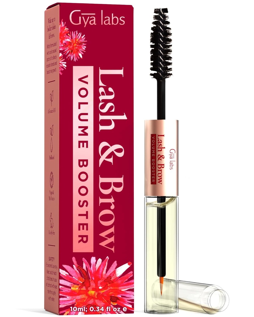 Gya Labs Lash and Brow Oil - 100% Pure Natual Organic Castor Oil Eyelash & Eyebrow Serum for Fuller- looking Lass & Brows (0,34 Fl Oz)