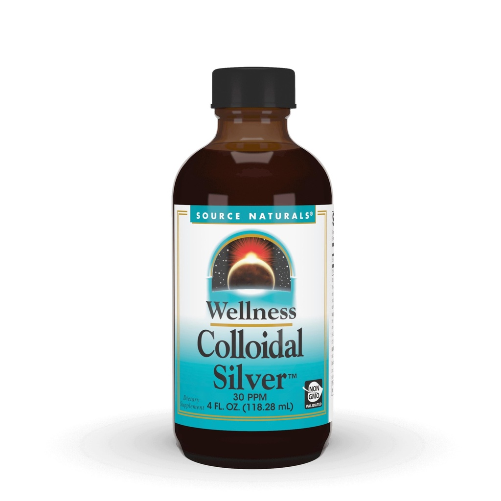 Kilde Naturals Wellness Kolloid Sølv 30 ppm, Understøtter fysisk velvære * - 4 Fluid oz